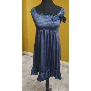 Vintage Blue Bear Sleeveless Mini Dress M